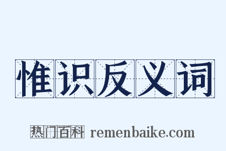 惟识反义词是什么意思的图片